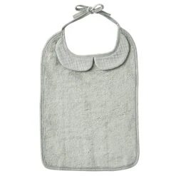 Grand Bavoir Bambou Et Gaze De Coton Vert De Gris