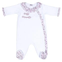 Dors-bien Velours “Petite Merveille” Blanc/liberty – Frenchy Liberty -12 Mois