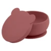 Bol Antidérapant + Couvercle En Silicone – Terracotta