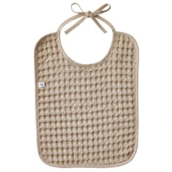 Grand Bavoir En Coton Gaufré Avec Lien Latte
