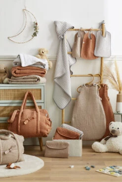 Grand Bavoir En Coton Gaufré Avec Lien Cassonade 5 Grand Bavoir En Coton Gaufré Avec Lien Cassonade -Bbandco 3662159040695 3 1