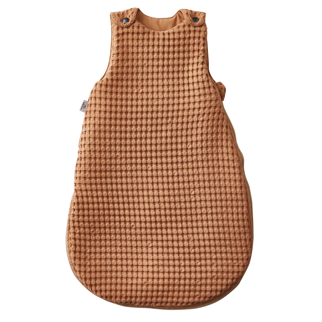 Gigoteuse Ouatinée En Coton Gaufré Cassonade 0/6M 1 Gigoteuse Ouatinée En Coton Gaufré Cassonade 0/6M