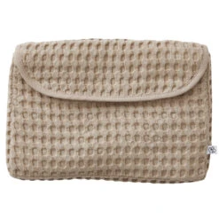 Pochette Imperméable En Coton Gaufré Latte