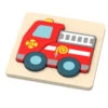 Petit Puzzle En Bois – Camion De Pompier