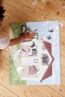 Coffret Grand Puzzle 30 Pces – A La Ferme -Bbandco 5712804027637 5 1