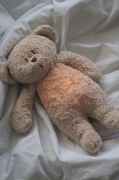 Moonie – Ourson Nature Bio Avec Sons & Lumières Sable -Bbandco 5903943986194 3