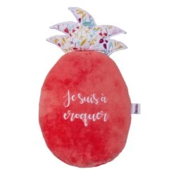 Coussin Déco Forme Ananas Imp. Exotic / Grenadine