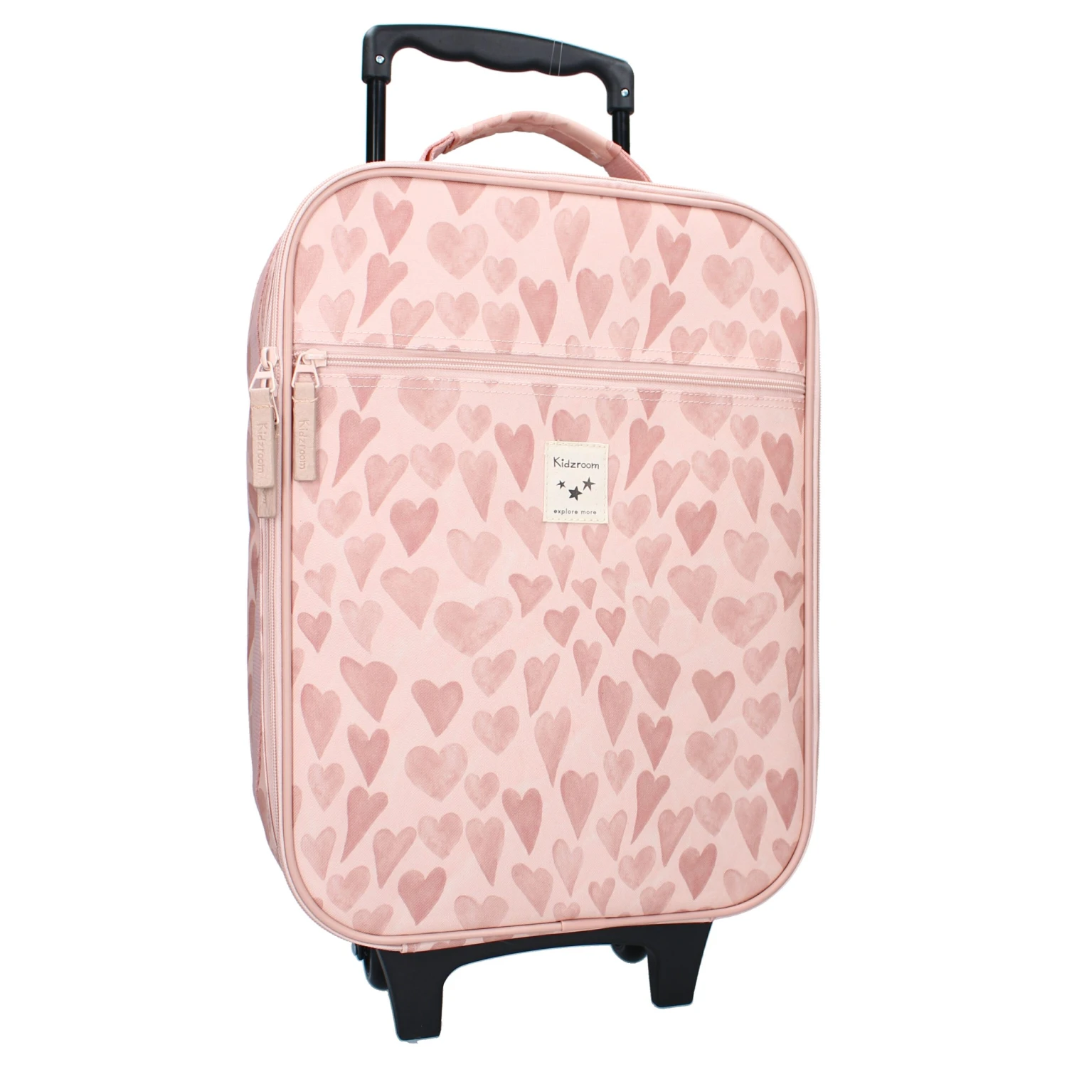 Valise à Roulettes Enfant – Cœurs Rose Par Kidzroom 2 Valise à Roulettes Enfant – Cœurs Rose Par Kidzroom – Image 2