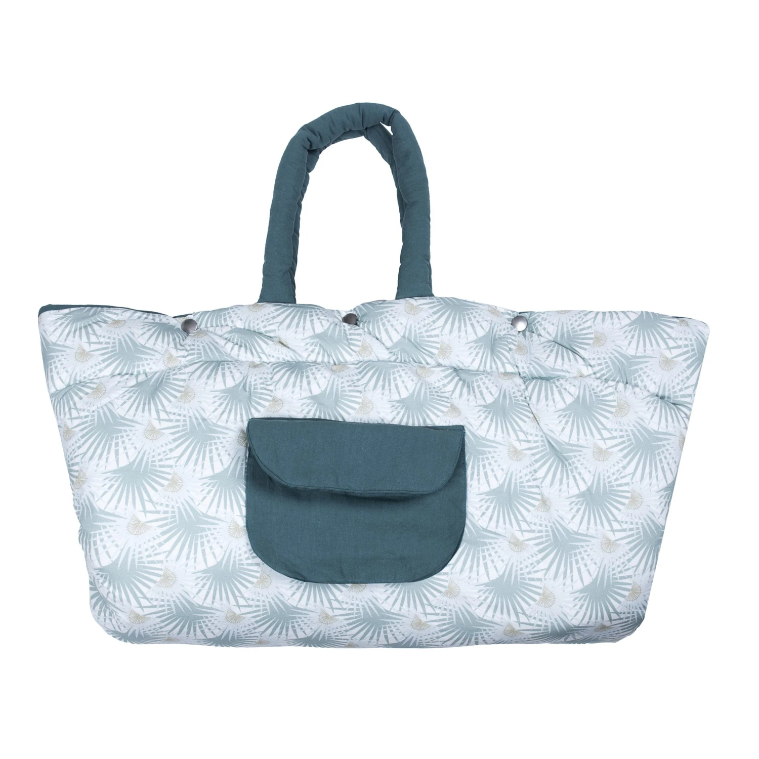 Tapis De Jeu Nomade Transformable En Sac Palmiers/céladon 1 Tapis De Jeu Nomade Transformable En Sac Palmiers/céladon