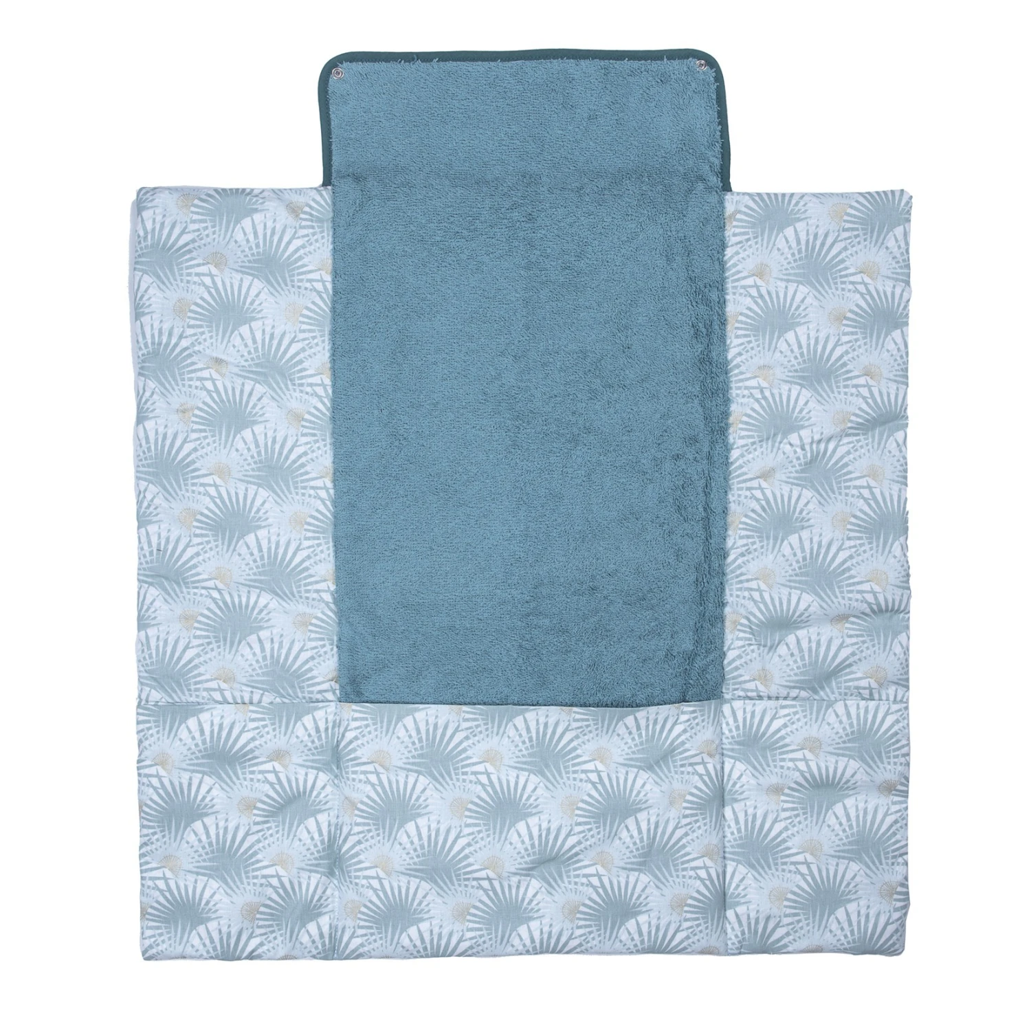 Tapis à Langer Nomade Imprimé Palmiers / Vert 2 Tapis à Langer Nomade Imprimé Palmiers / Vert – Image 2