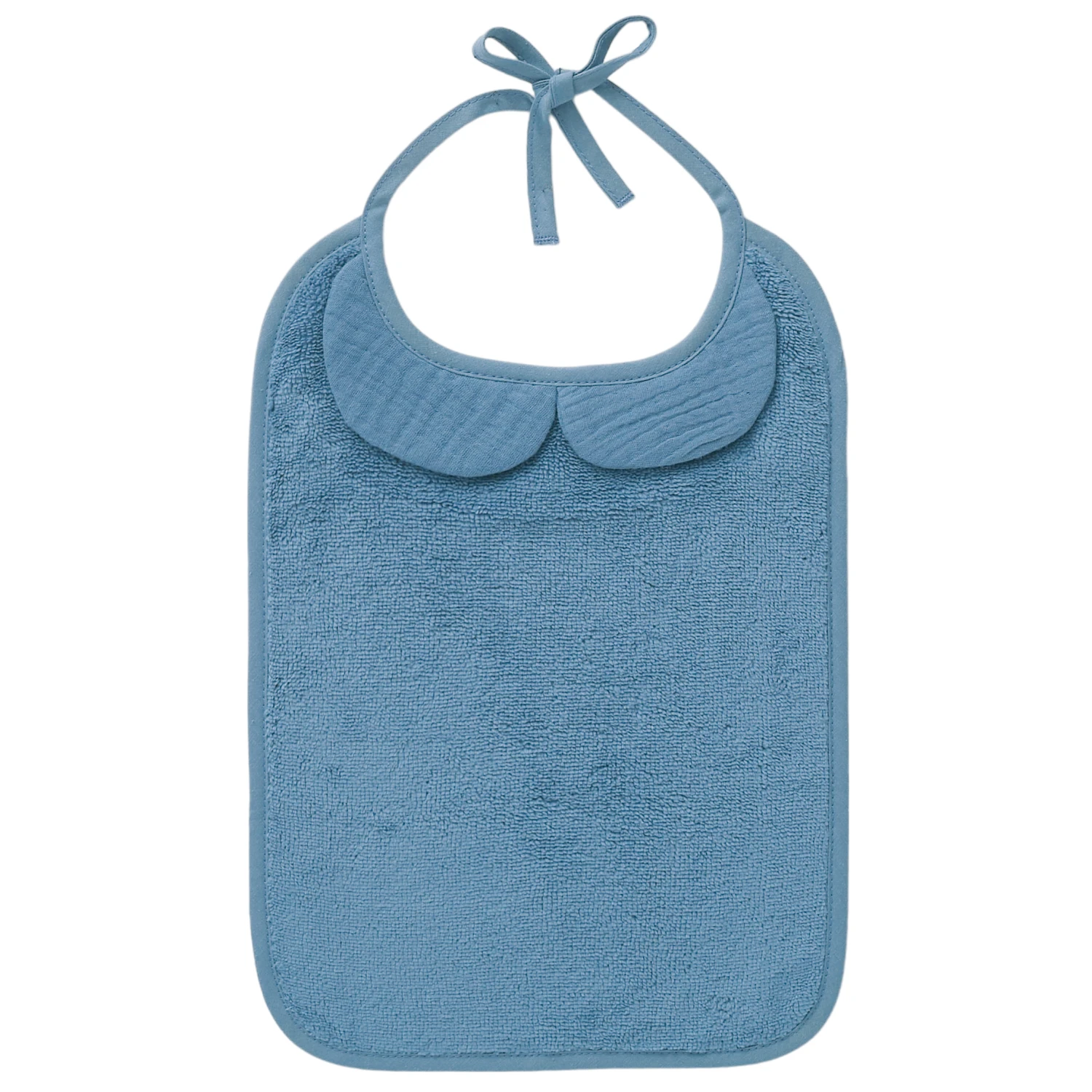 Grand Bavoir Bambou Et Gaze De Coton Pierre Bleue 1 Grand Bavoir Bambou Et Gaze De Coton Pierre Bleue