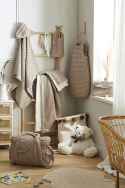 Matelas à Langer Nomade En Coton Gaufré Latte -Bbandco CG Latte