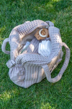 Sac à Langer En Coton Gaufré Latte -Bbandco DSC02289m