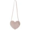 BB&Co – Sac Bandoulière Forme Cœur En Fausse Fourrure Pétale