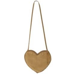 BB&Co – Sac Bandoulière Forme Cœur En Fausse Fourrure Noisette